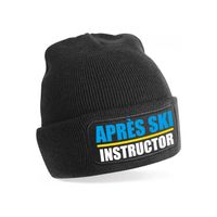 Wintersport muts - Apres Ski instructor - zwart - one size - unisex - Apres ski beanie