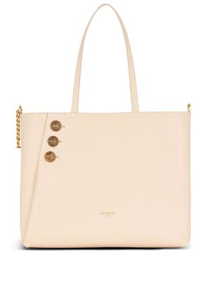 Balmain sac cabas Embleme en cuir - Tons neutres