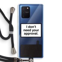Don't need approval: Samsung Galaxy Note 10 Lite Transparant Hoesje met koord
