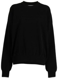 Alexander Wang pull nervuré à logo embossé - Noir