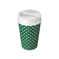 Koziol - Dubbelwandige Koffiebeker met Deksel, 0.4 L, Organic, Golden Hearts - Koziol Iso To Go - thumbnail