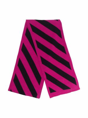 Off-White Kids écharpe Arrows à rayures Diag - Rose