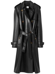 Burberry trench ceinturé à boutonnière croisée - Noir