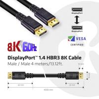 club3D CAC-1069B DisplayPort-kabel DisplayPort Aansluitkabel DisplayPort-stekker, DisplayPort-stekker 4.00 m Zwart 8K UHD