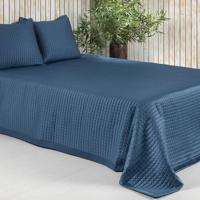 Dommelin Dommelin Sprei Chicago Satijn 300TC Nachtblauw 180x260 cm