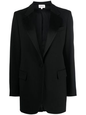 P.A.R.O.S.H. blazer à bords en satin - Noir