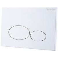 Wiesbaden Glans Witte Drukplaat voor Inbouwreservoir - Metaal