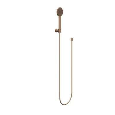Handdoucheset IVY Set Bestaande Uit Doucheslang 150 cm, Wandhouder En Handdouche Satin Spray Geborsteld Mat Koper PVD