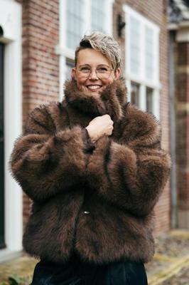 Neo Noir Stephanie Faux Fur Jacket | Brown Neo Noir Stephanie Faux Fur Jacket | Brown