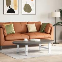 Salontafelpoten 2 st 70x(30-31) cm staal wit