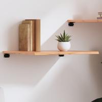 Wandschap 60x50x2 cm behandeld massief eikenhout lichtbruin