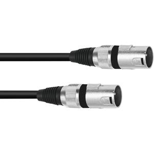 Omnitronic 3022075A XLR Adapterkabel [1x XLR-stekker 3-polig - 1x XLR-stekker 3-polig] 0.20 m Zwart