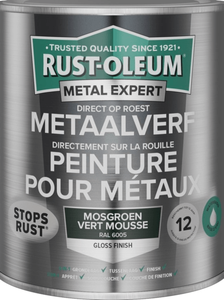 rust-oleum metal expert metaalverf direct op roest hoogglans ral 7035 250 ml