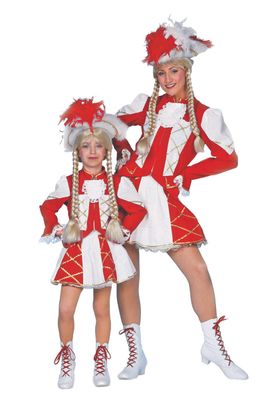 Majorette Dansmarietje rood