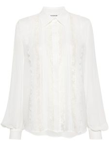 P.A.R.O.S.H. chemise à ornements en dentelle - Blanc