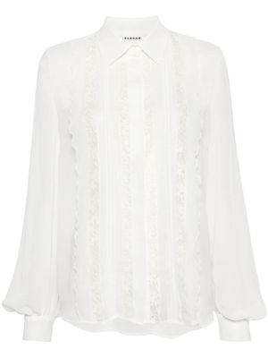 P.A.R.O.S.H. chemise à ornements en dentelle - Blanc