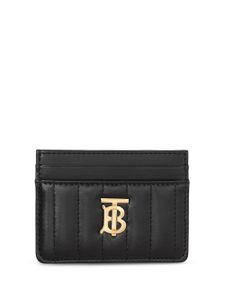 Burberry porte-cartes en cuir à plaque TB - Noir