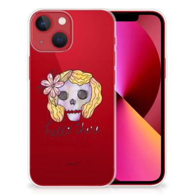 Silicone Back Case Apple iPhone 13 Boho Skull Silicone Back Case Apple iPhone 13 Boho Skull