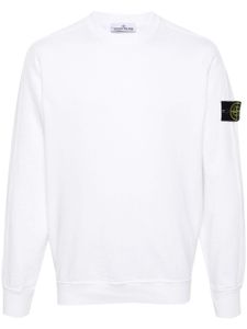 Stone Island sweat 63051 Compass en coton - Blanc