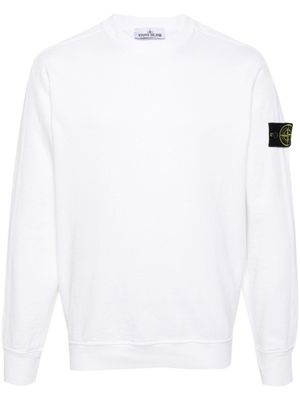 Stone Island Sweater met Compass-logopatch - Wit Stone Island Sweater met Compass-logopatch - Wit