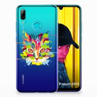 Huawei P Smart 2019 Telefoonhoesje met Naam Cat Color Huawei P Smart 2019 Telefoonhoesje met Naam Cat Color