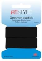 Restyle Geweven Elastiek 20 mm x 1 meter 000 Zwart