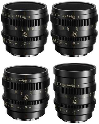 Thypoch Full-frame Cine Lens-4 lens kit voor Sony E-mount (Simera-C 28/35/50/75mm T1.5)