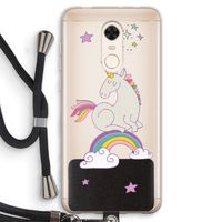 Regenboog eenhoorn: Xiaomi Redmi 5 Transparant Hoesje met koord