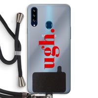 Ugh: Samsung Galaxy A20s Transparant Hoesje met koord