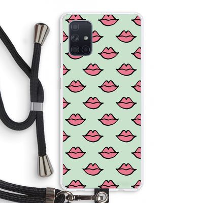 Lipjes: Samsung Galaxy A71 Transparant Hoesje met koord