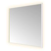 Hotbath &MORE Spiegel direct en indirect LED color changing spiegelverwarming met afstandsbediening Mat wit SQU80WH