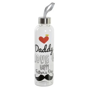 Glazen drinkfles Daddy I love you 550 ml Vaderdag cadeau