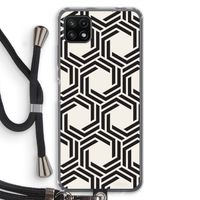 Geometrisch patroon: Samsung Galaxy A22 5G Transparant Hoesje met koord