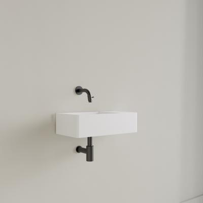 Fontein Gliss Design Freya Solid Marble 40x22x10 cm Zonder Kraangat Rechts Glans Wit Gliss Design