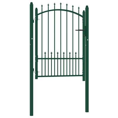 Poort met speerpunten 100x125 cm staal groen