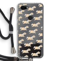Ponys: Pixel 3a Transparant Hoesje met koord