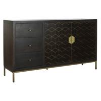 Dressoir DKD Home Decor Zwart Gouden Donkerbruin 160 x 40 x 90 cm