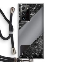 Zwart marmer: Samsung Galaxy Note 20 Ultra / Note 20 Ultra 5G Transparant Hoesje met koord