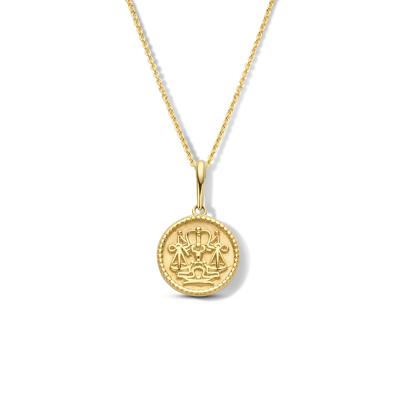 Minimalistische sterrenbeeld ketting - 14K GOUD - Libra - weegschaal - Goud