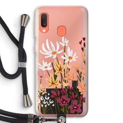 Painted wildflowers: Samsung Galaxy A20e Transparant Hoesje met koord