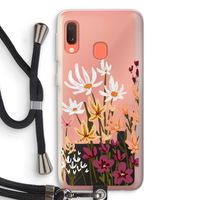 Painted wildflowers: Samsung Galaxy A20e Transparant Hoesje met koord