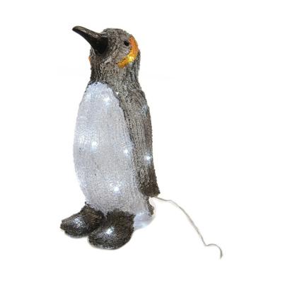 Kerstversiering Lumineo Pinguïn Wit (17 x 16 x 33 cm)