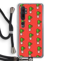 Mini cactus: Xiaomi Mi Note 10 Pro Transparant Hoesje met koord