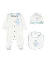 Roberto Cavalli Junior trousseau de naissance à imprimé Teddy Bear - Blanc