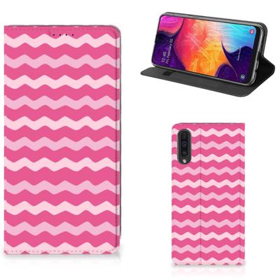 Samsung Galaxy A50 | Hoesje met Magneet | Waves Pink