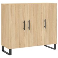 The Living Store Dressoir - Sonoma eiken - 90 x 34 x 80 cm - Duurzaam hout - thumbnail