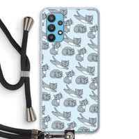 Poezen: Samsung Galaxy A32 4G Transparant Hoesje met koord