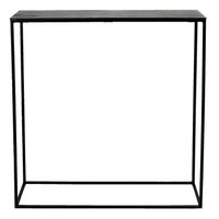 Clayre & Eef Sidetable 99x29x83 cm Grijs Aluminium Rechthoek Wandtafel Grijs Wandtafel - thumbnail