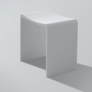 Badkamer Kruk Wiesbaden Solid Surface 40x30x42,5 cm Mat Wit