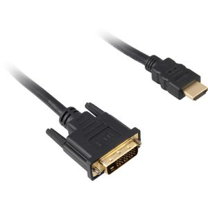 Sharkoon HDMI > DVI-D (24+1) kabel 1 meter